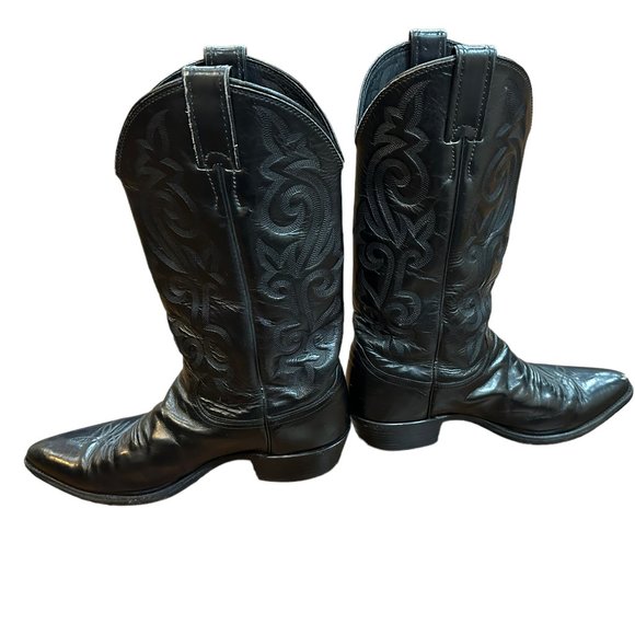 Men's Justin Classic Cowboy Western Boots with Black Corona Cowhide Foot SZ 9.5D - Picture 5 of 10